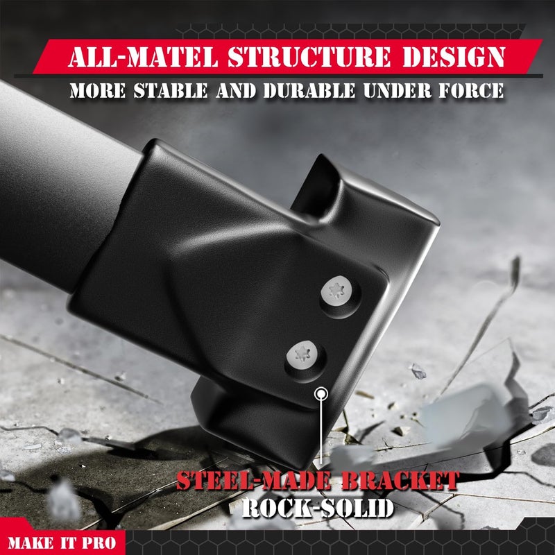 KitsPro 260 رطل قضبان علوية لجهاز جيب جراند شيروكي 2011-2021 (تناسب فقط القضبان الجانبية المخددة من المصنع) ، قضبان علوية من الألمنيوم المتين باللون الأسود غير اللامع - Image 4